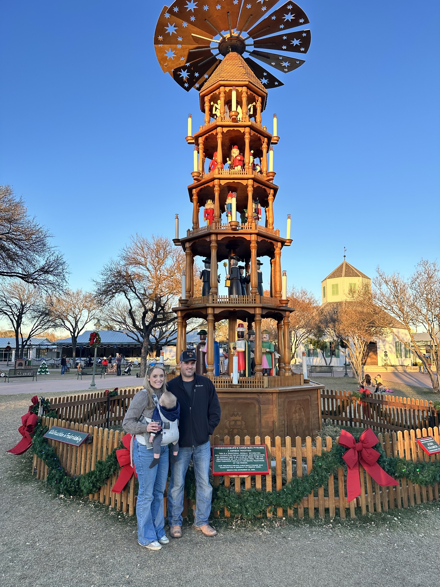 Audriana and Rowdy at the Fredericksburg Christmas Pyramid